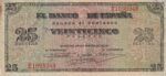 CRBS1233 BILLETE ESPAÑA 25 PESETAS 1938 MBC