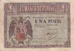 CRBS2430 BILLETE ESPAÑA 1 PESETA 1938 SERIE M BC+