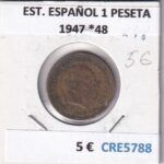 CRE5788 MONEDA ESTADO ESPAÑOL 1 PESETA 1947 *48