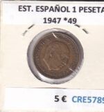 CRE5789 MONEDA ESTADO ESPAÑOL 1 PESETA 1947 *49