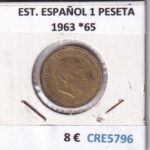 CRE5796 MONEDA ESTADO ESPAÑOL 1 PESETA 1963 *65