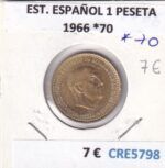 CRE5798 MONEDA ESTADO ESPAÑOL 1 PESETA 1966 *70