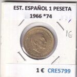 CRE5799 MONEDA ESTADO ESPAÑOL 1 PESETA 1966 *74