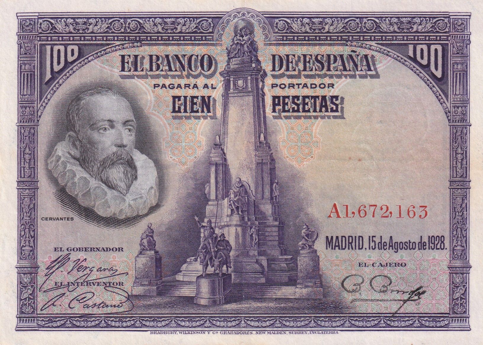 imagen-13-27746.jpg CRBS2904 BILLETE ESPAÑA 100 PESETAS 1928 EBC - Imagen 1