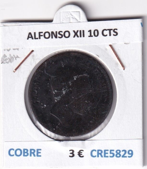 imagen-13-27766.jpg CRE5829 MONEDA ESPAÑA ALFONSO XII 10 CENTIMOS COBRE - Imagen 1