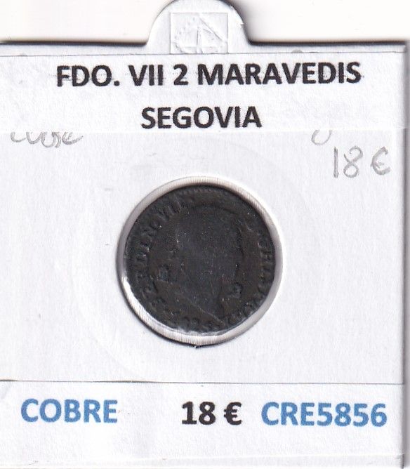 imagen-13-27808.jpg CRE5856 MONEDA ESPAÑA FERNANDO VII 2 MARAVEDIS 1826 SEGOVIA COBRE - Imagen 1