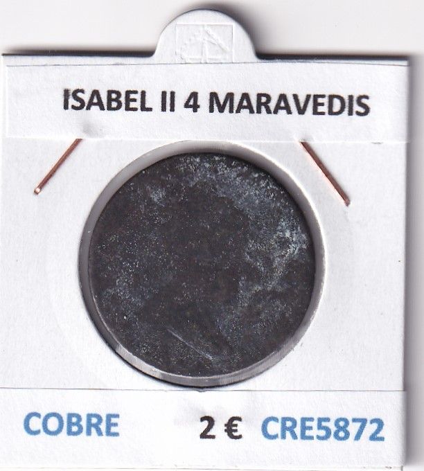 imagen-13-27824.jpg CRE5872 MONEDA ESPAÑA ISABEL II 4 MARAVEDIS COBRE - Imagen 1