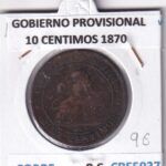 CRE5937 MONEDA ESPAÑA GOBIERNO PROVISIONAL 10 CENTIMOS 1870 COBRE