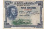 CRBS0416 BILLETE ESPAÑA 100 PESETAS 1925 CON 1 RESELLO MBC- 12