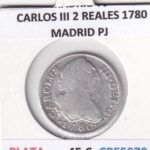 CRE5970 MONEDA ESPAÑA CARLOS III 2 REALES 1780 MADRID PJ PLATA