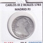 CRE5978 MONEDA ESPAÑA CARLOS III 2 REALES 1783 MADRID PJ PLATA