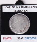 CRE6054 MONEDA ESPAÑA CARLOS IV 2 REALES 1799 SEVILLA CN PLATA