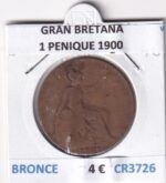 CR3726 MONEDA GRAN BRETAÑA 1 PENIQUE 1900 BRONCE