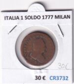 CR3732 MONEDA ITALIA 1 SOLDO 1777 MILAN