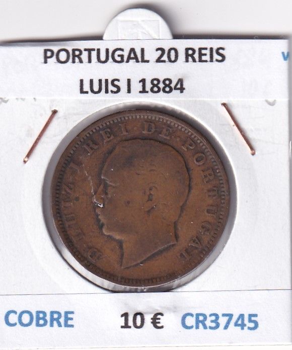 imagen-13-28118.jpg CR3745 MONEDA PORTUGAL 20 REIS LUIS I 1884 COBRE - Imagen 1