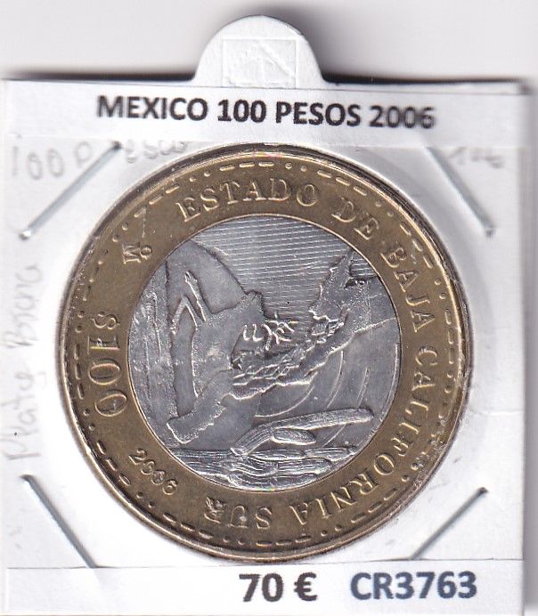 imagen-13-28136.jpg CR3763 MONEDA MEXICO 100 PESOS 2006 BIMETALICA - Imagen 1