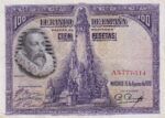 CRBS2411 BILLETE ESPAÑA 100 PESETAS 1928 SERIE A MBC+