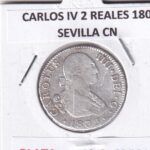 CRE6152 MONEDA ESPAÑA CARLOS IV 2 REALES 1803 SEVILLA CN PLATA