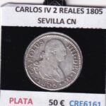 CRE6161 MONEDA ESPAÑA CARLOS IV 2 REALES 1805 SEVILLA CN PLATA