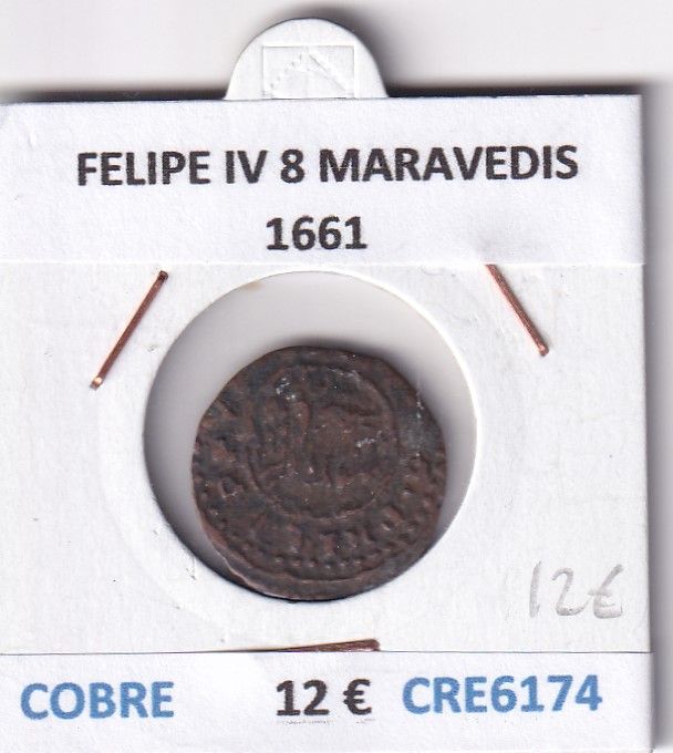 imagen-13-28247.jpg CRE6174 MONEDA ESPAÑA FELIPE IV 8 MARAVEDIS 1661 COBRE - Imagen 1