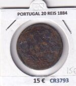 CR3793 MONEDA PORTUGAL 20 REIS 1884