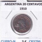 CR3796 MONEDA ARGENTINA 20 CENTAVOS 1910 CURPONIQUEL