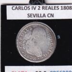 CRE6299 MONEDA ESPAÑA CARLOS IV 2 REALES 1808 SEVILLA CN PLATA