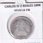 CRE6348 MONEDA ESPAÑA CARLOS IV 2 REALES 1808 SEVILLA CN PLATA