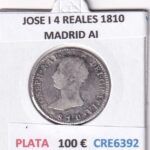 CRE6392 MONEDA ESPAÑA JOSE I 4 REALES 1810 MADRID AI PLATA