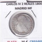 CRE6468 MONEDA ESPAÑA CARLOS IV 2 REALES 1800 MADRID MF PLATA