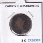 CRE6399 MONEDA ESPAÑA CARLOS III 4 MARAVEDIS