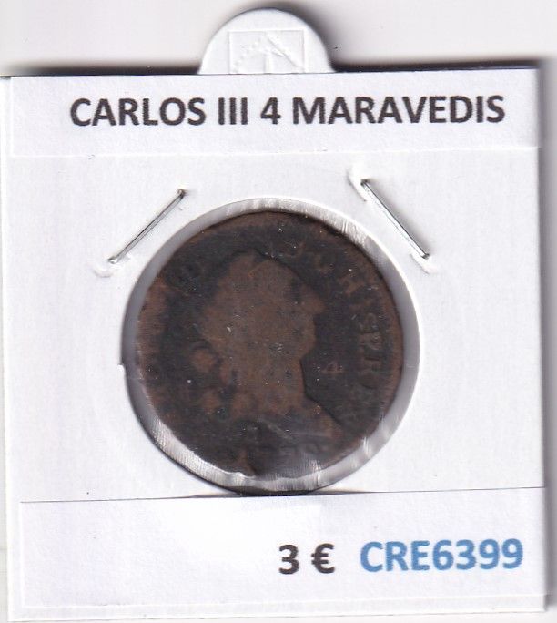 imagen-13-28716.jpg CRE6399 MONEDA ESPAÑA CARLOS III 4 MARAVEDIS - Imagen 1