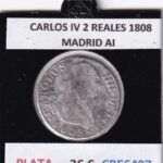 CRE6497 MONEDA ESPAÑA CARLOS IV 2 REALES 1808 MADRID AI PLATA