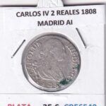 CRE6549 MONEDA ESPAÑA CARLOS IV 2 REALES 1808 MADRID AI PLATA
