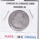 CRE6561 MONEDA ESPAÑA CARLOS IV 2 REALES 1808 MADRID AI PLATA