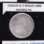 CRE6625 MONEDA ESPAÑA CARLOS IV 2 REALES 1806 MADRID FA PLATA