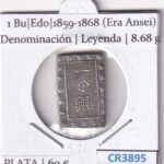 CR3895 MONEDA JAPON 1 BU EDO 1859-1868 (ERA ANSEI) PLATA