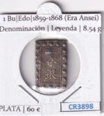 CR3898 MONEDA JAPON 1 BU EDO 1859-1868 (ERA ANSEI) PLATA