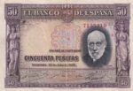 CRBS1759 BILLETE ESPAÑA 50 PESETAS 1935 MBC