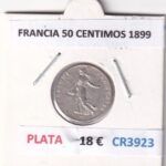 CR3923 MONEDA FRANCIA 50 CENTIMOS 1899 PLATA