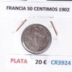CR3924 MONEDA FRANCIA 50 CENTIMOS 1902 PLATA