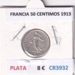 CR3932 MONEDA FRANCIA 50 CENTIMOS 1913 PLATA