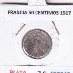 CR3948 MONEDA FRANCIA 50 CENTIMOS 1917 PLATA