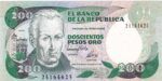 CRBX1606 BILLETE COLOMBIA 200 PESOS 1992 SIN CIRCULAR