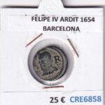 CRE6858 MONEDA ESPAÑA FELIPE IV ARDIT 1654 BARCELONA