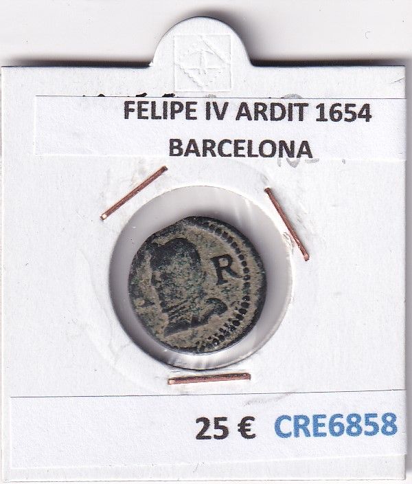 imagen-13-29356.jpg CRE6858 MONEDA ESPAÑA FELIPE IV ARDIT 1654 BARCELONA - Imagen 1
