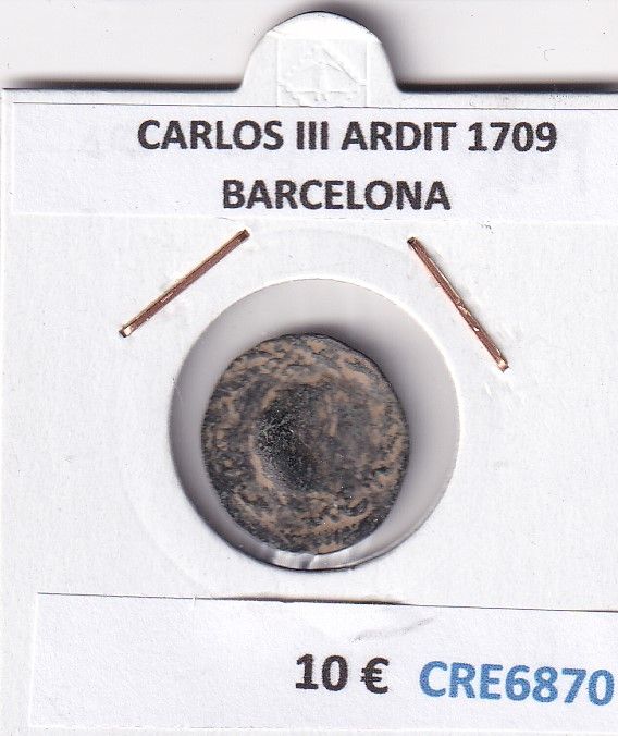 imagen-13-29368.jpg CRE6870 MONEDA ESPAÑA CARLOS III ARDIT 1709 BARCELONA - Imagen 1