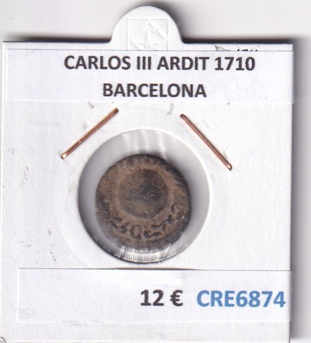 imagen-13-29372.jpg CRE6874 MONEDA ESPAÑA CARLOS III ARDIT 1710 BARCELONA - Imagen 1