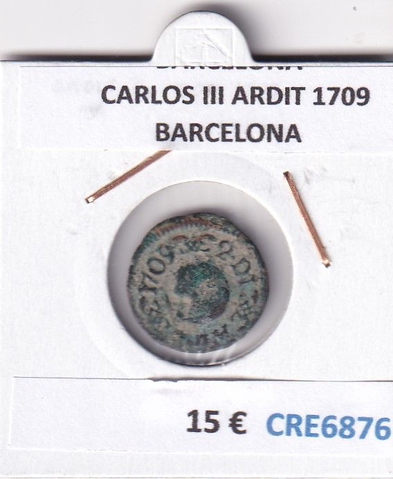 imagen-13-29374.jpg CRE6876 MONEDA ESPAÑA CARLOS III ARDIT 1709 BARCELONA - Imagen 1