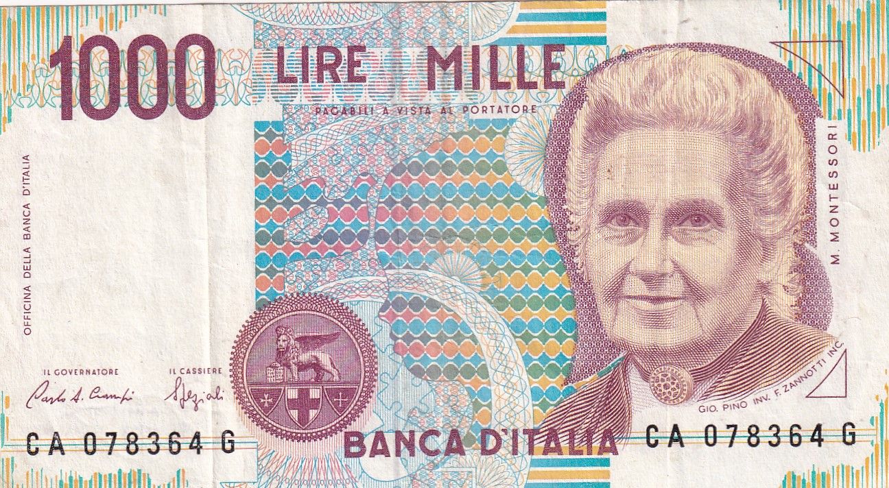 imagen-13-29473.jpg CRBX1697 BILLETE ITALIA 1000 LIRAS MBC - Imagen 1
